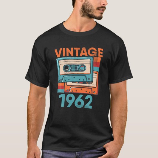 cassette 1962 Klassieke dag 60 jaar oud stuk T-shirt (Voorkant)