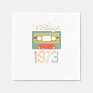cassette 1973 49th Birthday 49 Years Gift Servet