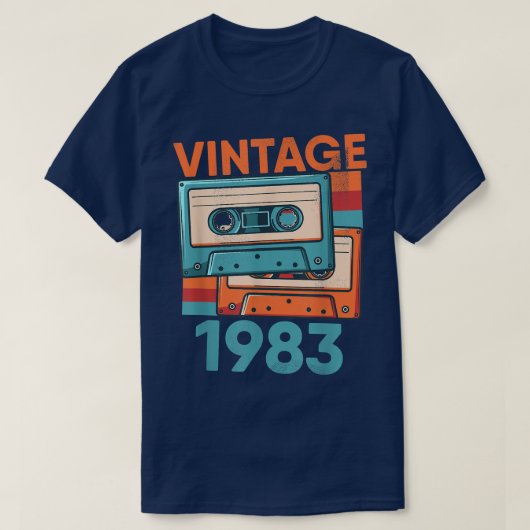 cassette 1983 Klassieke dag 39 jaar oud Par. T-shirt (Design voorkant)