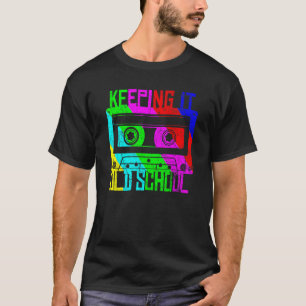 Cassette 80s Retro Muziek Houd het oudSch T-shirt