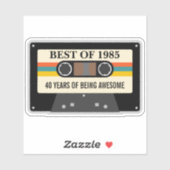 Cassette 80's Theme 40th 50th 60th Verjaardagsfees Sticker (Vel)