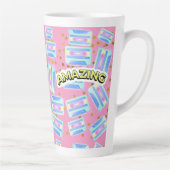 cassette amazinepatroon latte mok (Rechts)