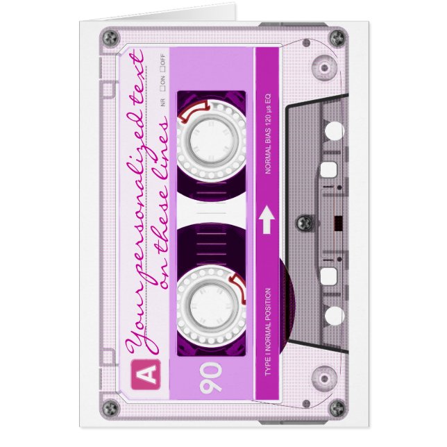 Cassette band - roze - (Voorkant)