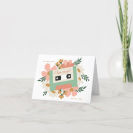 Cassette Bloemen Hart Zing Valentijn Kaart
