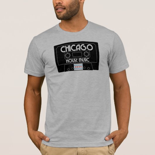 cassette | Chicago House Music | Vlag van Chicago T-shirt (Voorkant)