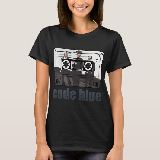 CASSETTE CODE BLUE T-SHIRT (Voorkant)
