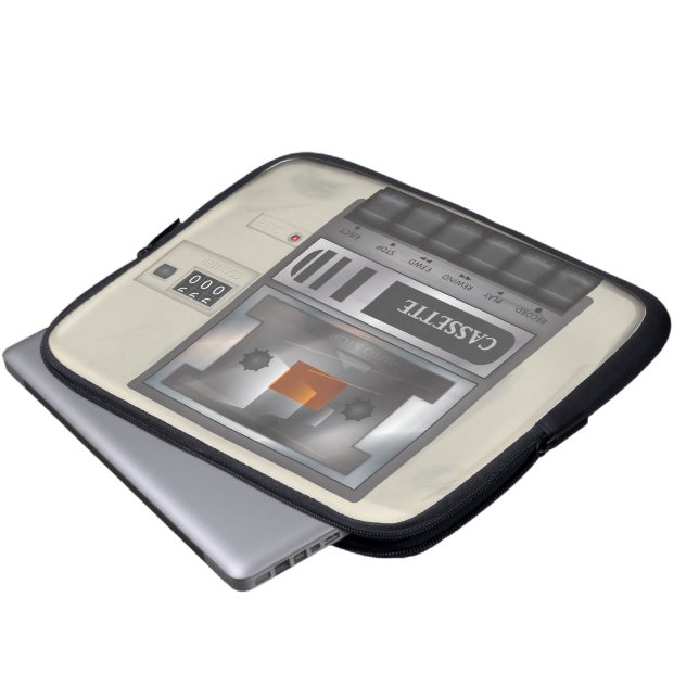 Cassette Deck Laptop Sleeve (Voorkant onderkant)