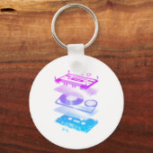Cassette Explosion Uitzicht - Music Tape Retro DJ Sleutelhanger (Voorkant)