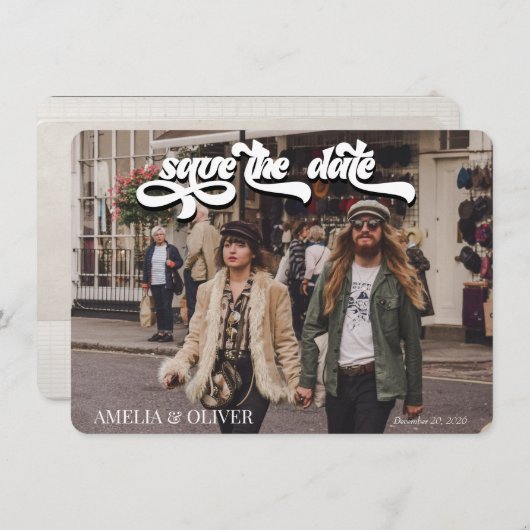  Cassette | Foto Save the Date Kaart (Voorkant / Achterkant)