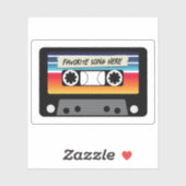  cassette, geëigend gesneden vinylSticker Sticker (Vel)