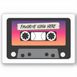 cassette, geëigend gesneden vinylSticker Sticker