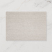 Cassette Huwelijkslied Verzoek Elegante Linen Inle Informatiekaartje (Achterkant)