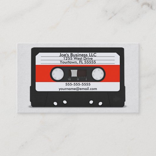 Cassette Kaart Visitekaartje (Voorkant)