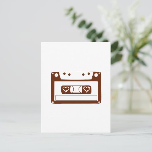 Cassette Love Briefkaart (Staand voorkant)