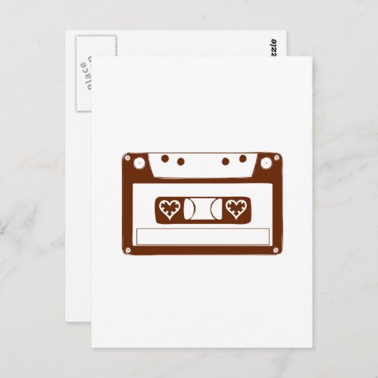 Cassette Love Briefkaart (Voorkant / Achterkant)