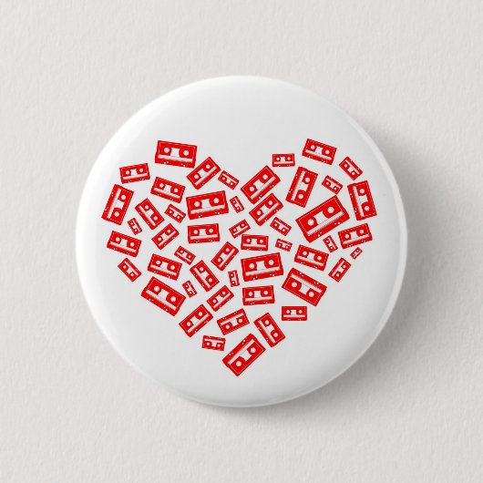 Cassette Love Ronde Button 5,7 Cm (Voorkant)