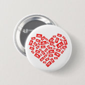 Cassette Love Ronde Button 5,7 Cm (Voorkant /achterkant)