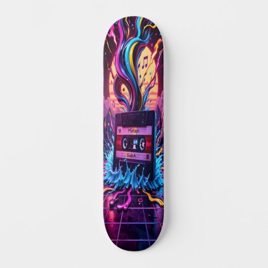Cassette Meltdown - Retro Vibes Edition 2 Persoonlijk Skateboard (Voorkant)