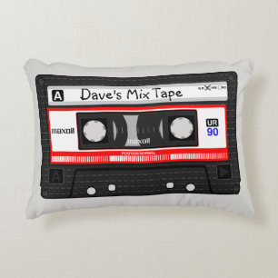 Cassette Mix Tape Pillow uit 1980 Accent Kussen