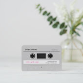 Cassette Mix Tape Retro Cool Music Visitekaartje (Staand voorkant)