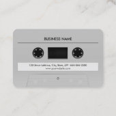 Cassette Mix Tape Retro Cool Music Visitekaartje (Achterkant)