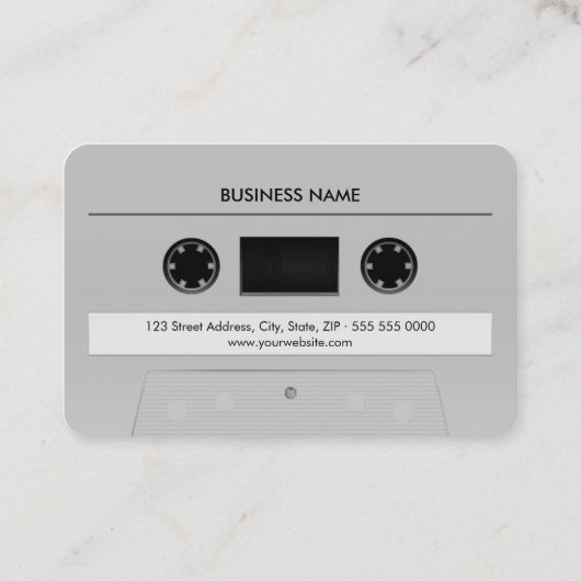 Cassette Mix Tape Retro Cool Music Visitekaartje (Achterkant)