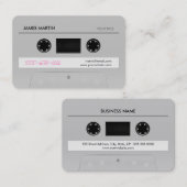 Cassette Mix Tape Retro Cool Music Visitekaartje (Voorkant / Achterkant)