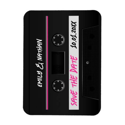 Cassette Mix-taperetrocool bewaart de datum Magneet (Verticaal)