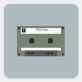 Cassette, Mixed Tape Vierkante Sticker (Voorkant)