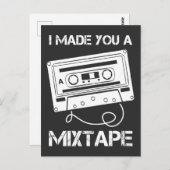 Cassette Music Retro 80s Ik heb een mixtape voor j Briefkaart (Voorkant / Achterkant)