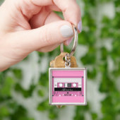 Cassette, oude school_ sleutelhanger (Hand)