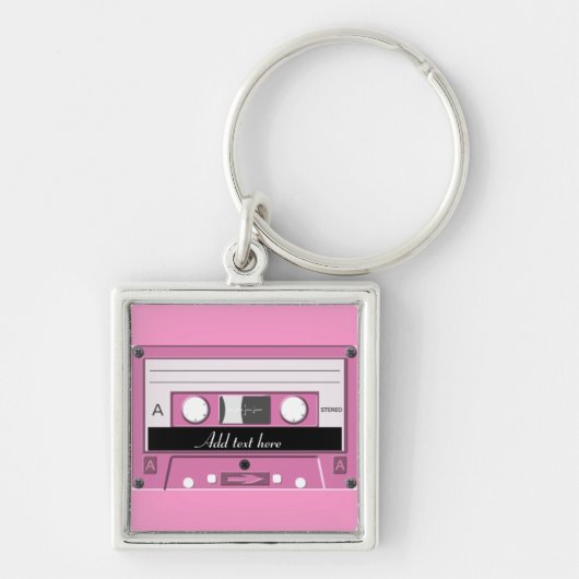 Cassette, oude school_ sleutelhanger (Voorkant)