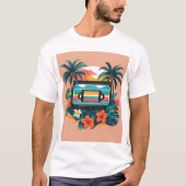 Cassette Palms - Tropical Music Island T-shirt (Voorkant)