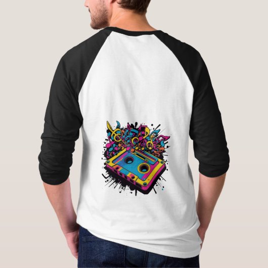  Cassette Pop Art T-shirt (Achterkant)