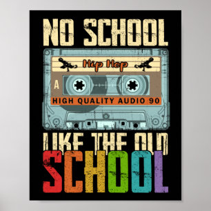 Cassette Rappers Hip Hop Old School Mode 80S 90 Poster