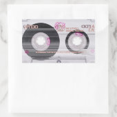 cassette rechthoekige sticker (Tas)
