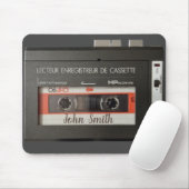 Cassette Recorder franse K7 Mousepad Muismat (Met muis)