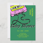 Cassette retro baby shower kaart (Voorkant)