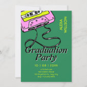 Cassette retro graduation  kaart (Voorkant)