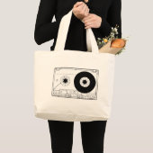 cassette retro grafisch  t-shirt casette grote tote bag (Voorkant (product))