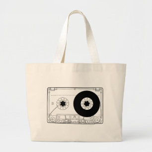 cassette retro grafisch t-shirt casette grote tote bag