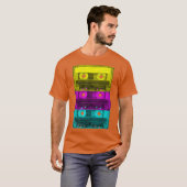 Cassette Retro Muziek 80s T-shirt (Voorkant volledig)