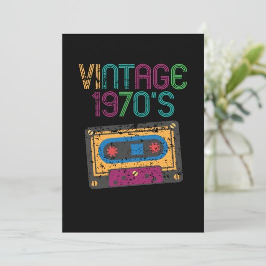 Cassette Retro van 1970 Kaart (Staand voorkant)