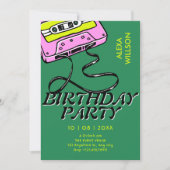 Cassette retro verjaardag kaart (Voorkant)