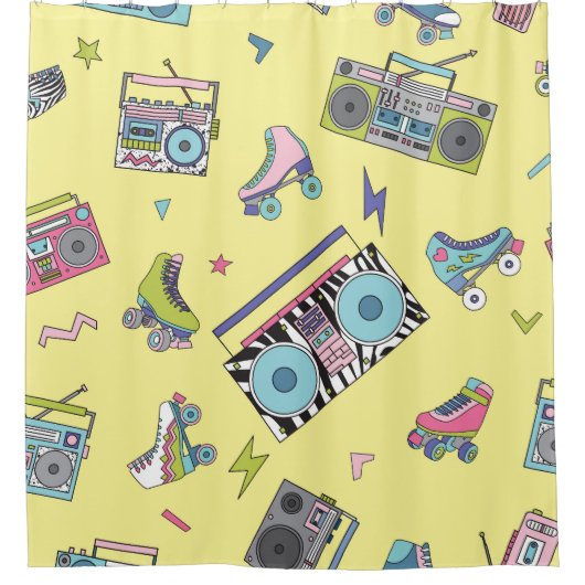  cassette, roller schaatsen: retro douchegordijn (Voorkant)