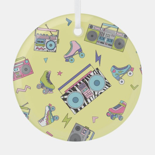  cassette, roller schaatsen: retro glas ornament (Voorkant)