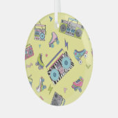  cassette, roller schaatsen: retro glas ornament (Voorkant links)