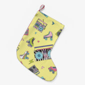 cassette, roller schaatsen: retro kleine kerstsok (Voorkant (Hangend))