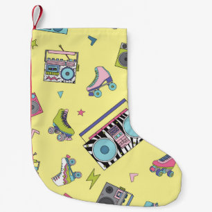  cassette, roller schaatsen: retro kleine kerstsok