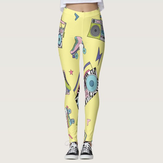  cassette, roller schaatsen: retro leggings (Voorkant)